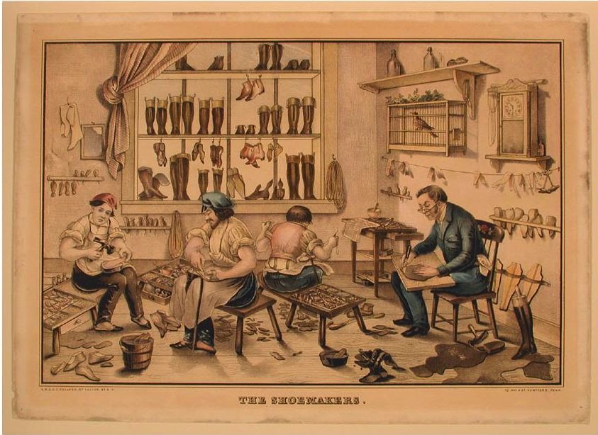 The Shoemakers printed by E.B. & E.C. Kellogg