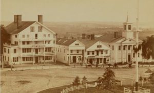 The southeast block of West Street, Litchfield as it looked in the Civil War era, 1867