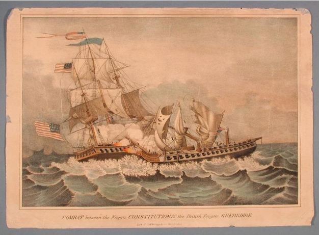 Combat between the Frigate Constitution and the British Frigate Guerriere