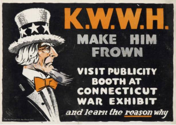 World War I broadside referencing Kaiser Wilhelm's Willing Helpers, ca. early 1900s from the Connecticut War Exhibit