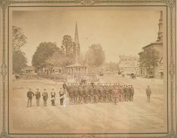 Muster of Civil War troops, Main Street, New Britain, May 11, 1861