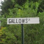 Street sign for Gallows Lane