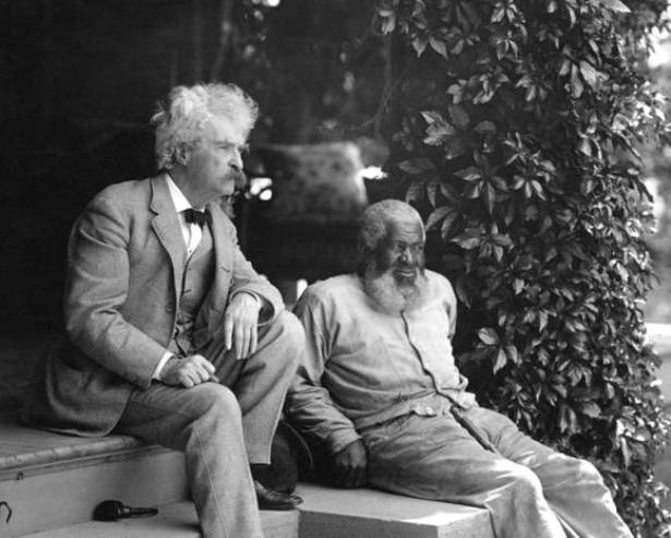 Mark Twain with his friend, John Lewis