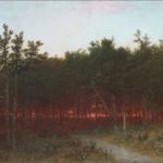 John Frederick Kensett, Twilight in the Cedars at Darien, Connecticut