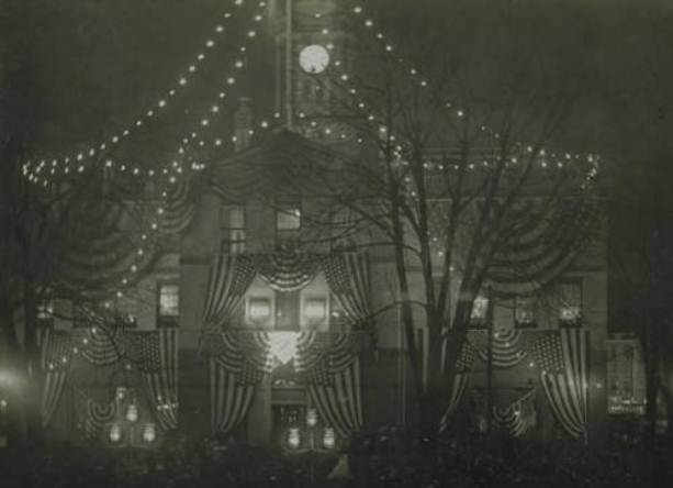 Illumination of Old State House, Hartford, December 31, 1900