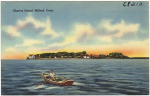 Postcard of Charles Island, Milford, CT
