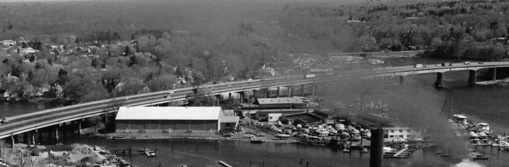 Aerial photograph of a bridge