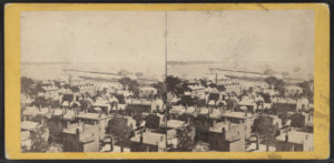 Photograph of Harbor and Long Wharf, from Depot Tower, New Haven by Whitney, Beckwith & Paradice