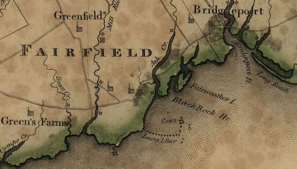 Section of the map "Connecticut, from actual survey" (1813)