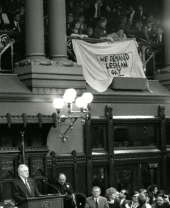 To show the demonstrations in the CT General Assembly Gallery in February 1990