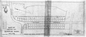 Map of housing parcels along Esther Avenue in Waterbury, Connecticut. Each house parcel is numbered. The map is dated May 1925.