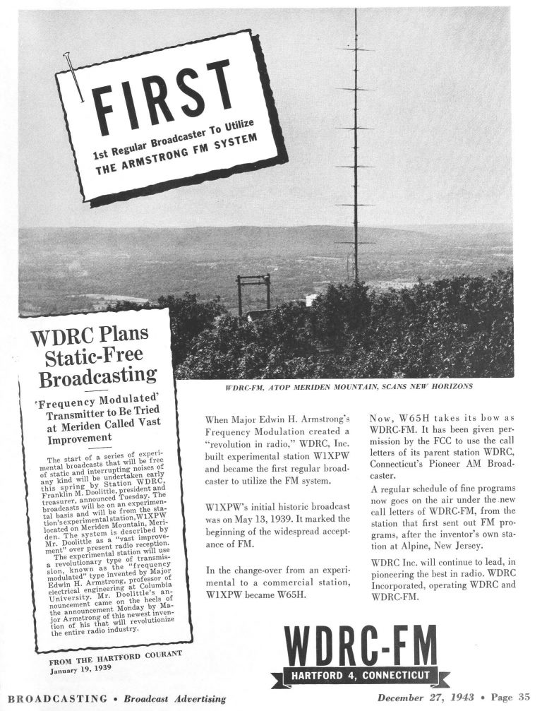 WDRC AM/FM Connecticut’s Oldest Commercial Radio Station