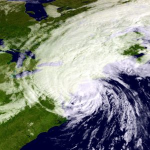 Computer generation of a hurricane over the northeast United States