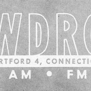 Black and white Logo for WDRC Radio station