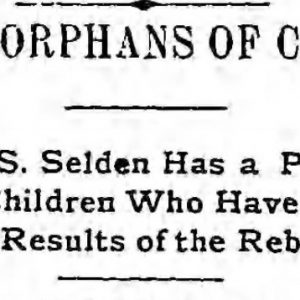 Newspaper clipping titled "For Orphans of Cuba"