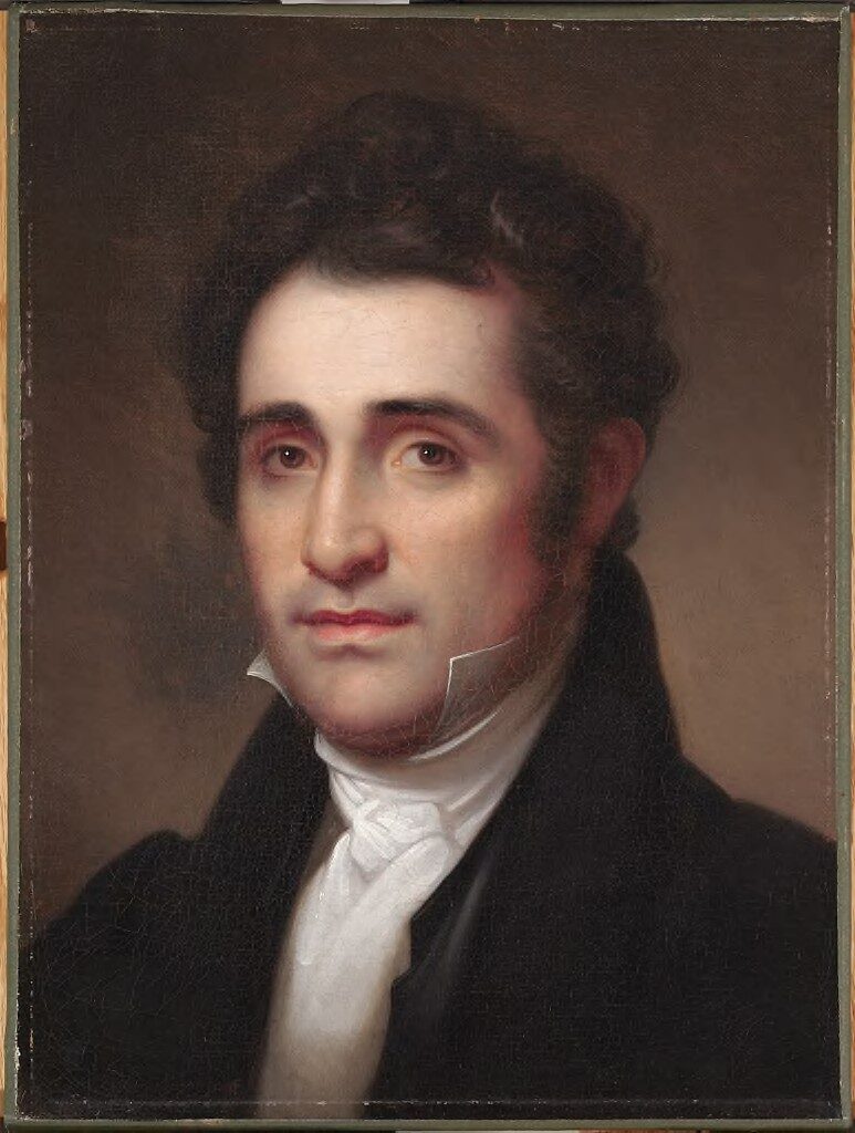 Portrait of a dark haired man facing the artist