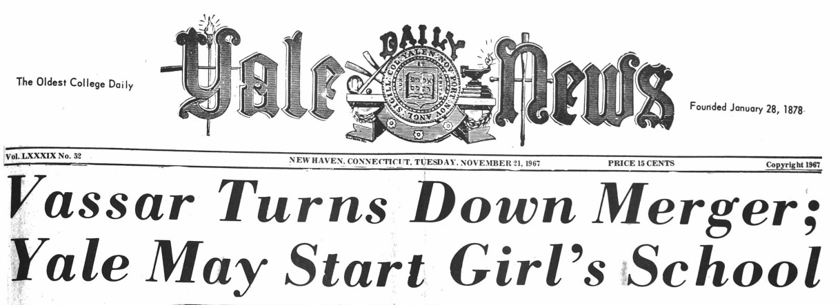 Headline of the Yale Daily News newspaper