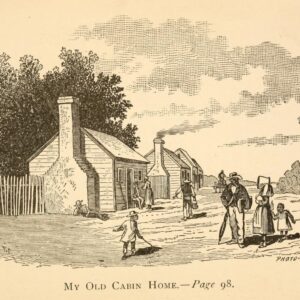 Illustration of houses with people outside
