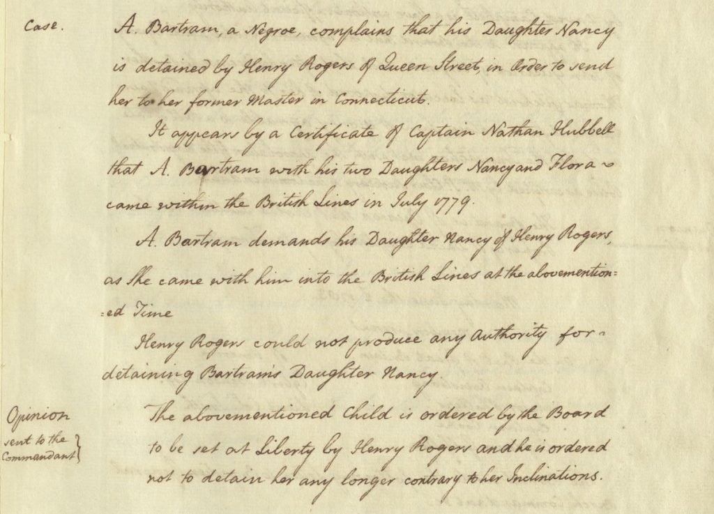 Section of a handwritten document