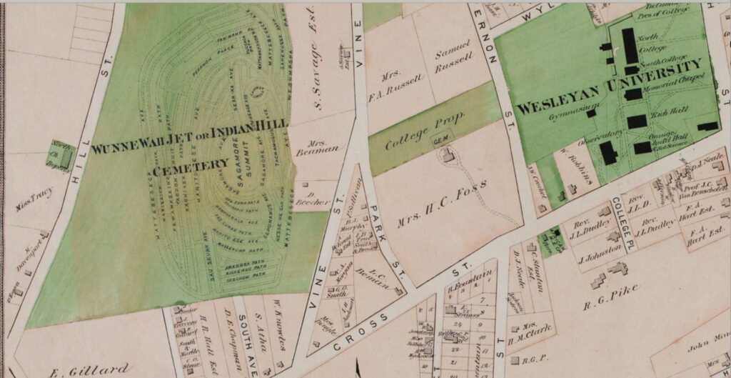 Detail of a map of Middletown, Connecticut