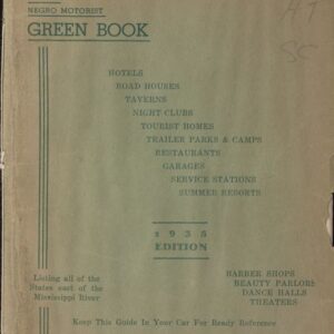 Cover of a book titled "The Negro Motorist Green Book" with other text