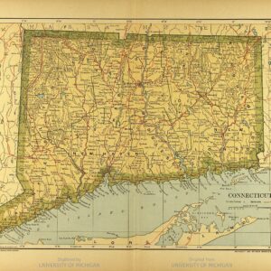 Map of the state of Connecticut