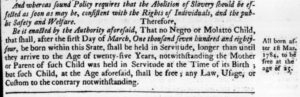 The text of Connecticut's Gradual Emancipation Act of 1784