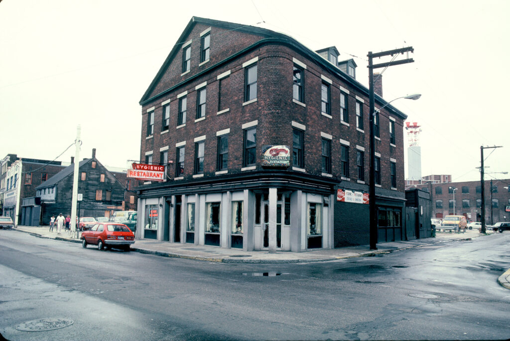 Photograph of a brick building