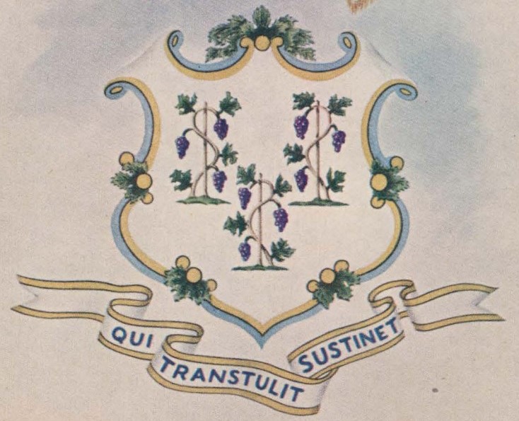 Drawing of the state arms of Connecticut