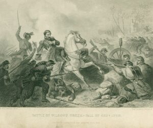 Engraving of a battle