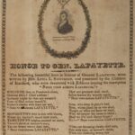 Broadside with an etching of a man's portrait with a poem inscribed below