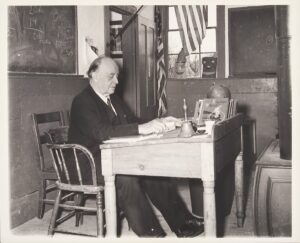 Man sitting at a desk