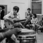 Rumba at 301 Crown. Constantino Argimon, 81, on guitar. Photo by David Gonzalez