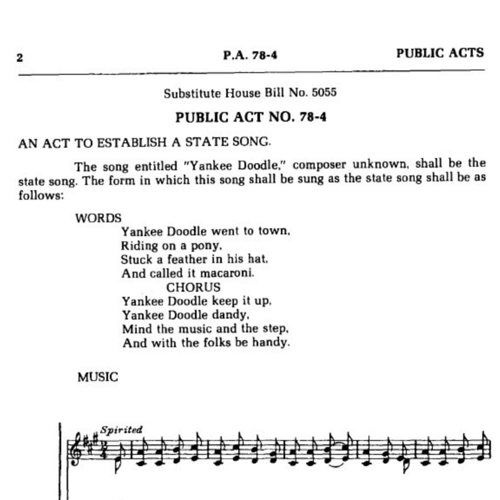 State song Yankee Doodle