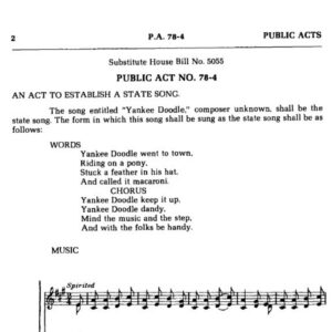 State song Yankee Doodle